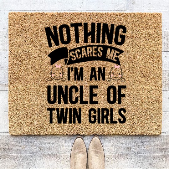 I'M An Uncle Of Twin Twin Uncle Of Coir Doormats