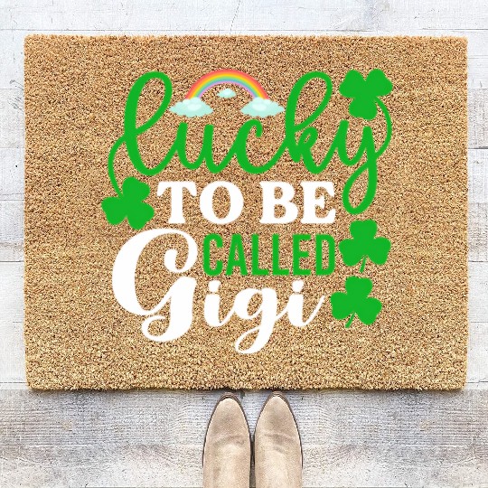 Lucky To Be Called Gigi St Patrick'S Day Irish Coir Doormats