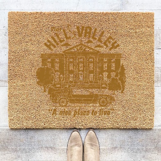 Back To The Future Visit Hill Valley A e Place To Coir Doormats