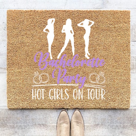 Bachelorette Party Hen Night Wedding Day Team Coir Doormats