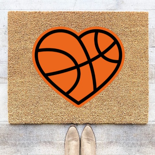 I love Basketball Players Coir Doormats