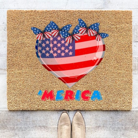 Patriotism Merica Pride US Patriots USA Fan Coir Doormats