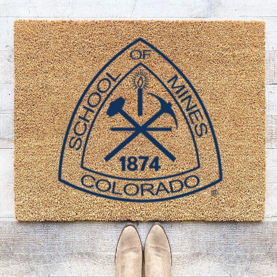 Colorado School Of Mine Orediggers Icon Logo Coir Doormats