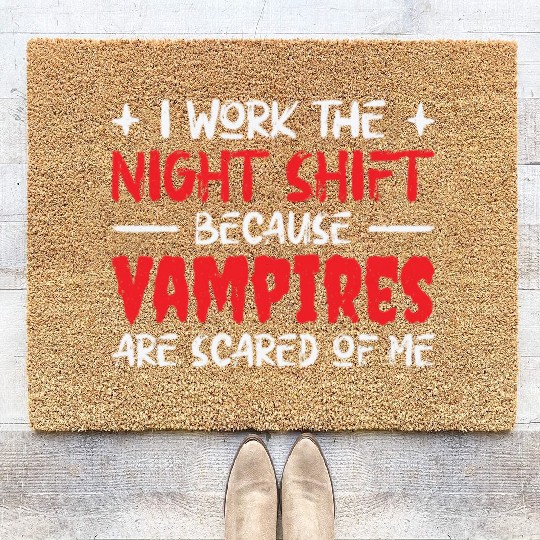 Night Shift Worker Graveyard Duty Coir Doormats