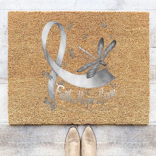 Faith Hope Love Charcot Marie Tooth Awareness Coir Doormats
