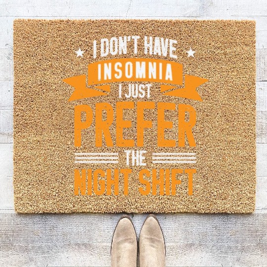 Night Shift Worker Graveyard Duty Coir Doormats