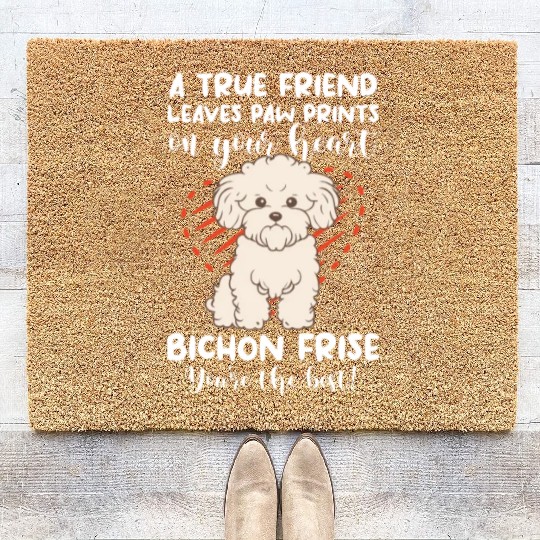 A True Friend Leaves Paw Prints On Your Heart Coir Doormats