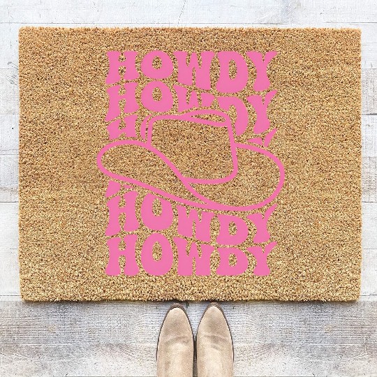 Howdy Western Rodeo Cory Southern Cowgirl Coir Doormats