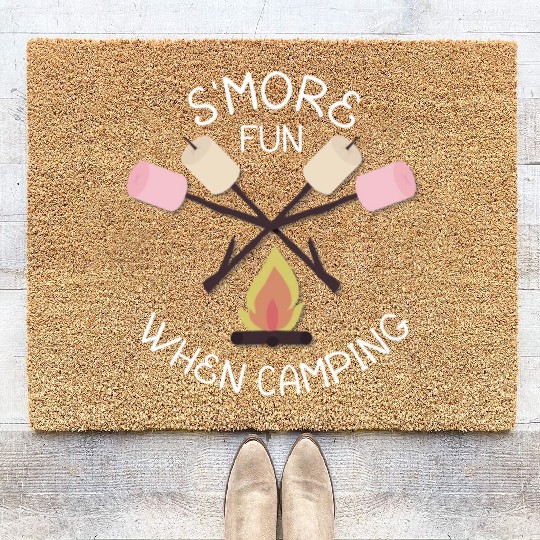 S more Fun When Camping Outdoors Lover Coir Doormats