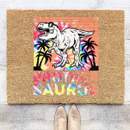 Brothersaurus T Rex Dinosaur Big Brother Coir Doormats