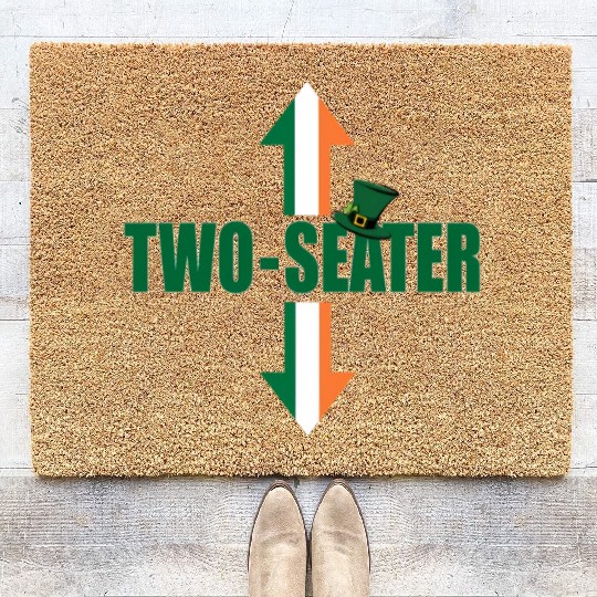 Irish Flag Two Seater Party-Trashy Humor Coir Doormats