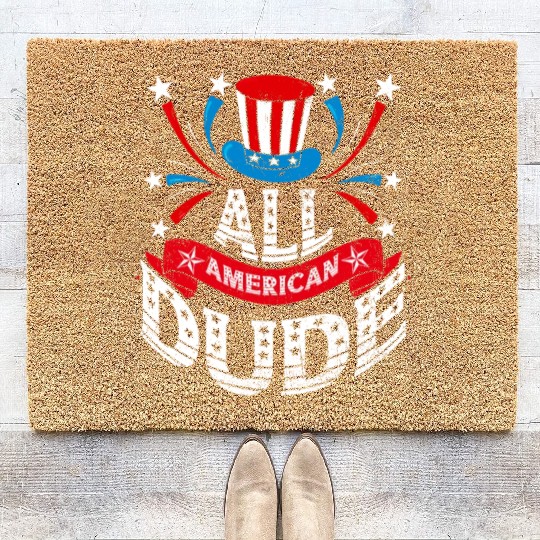 All American Dude American Pride US Patriot Coir Doormats