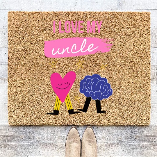 I Love My Uncle s Brain Coir Doormats