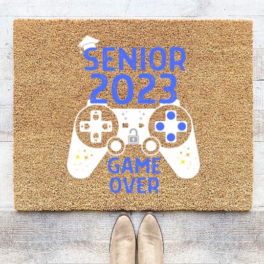 Class Of 2023 Senior Video Game Over School Gamer Coir Doormats