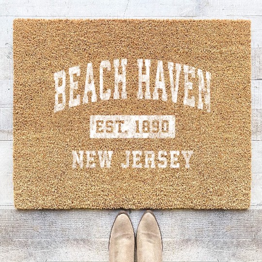 Beach Haven New Jersey Nj Established Sports Coir Doormats