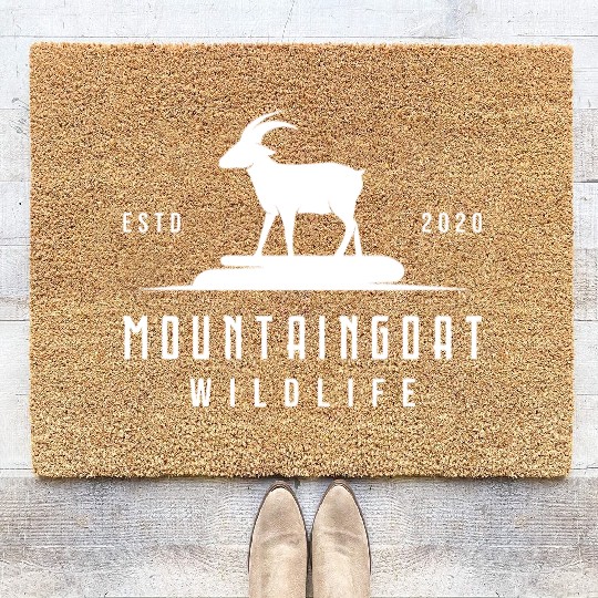 Mountain Goat Nature Wild Animals Mountain Animals Coir Doormats