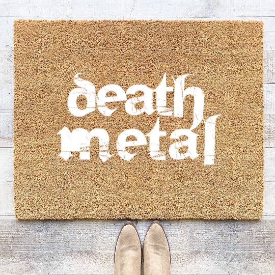 death metal logo design Coir Doormats