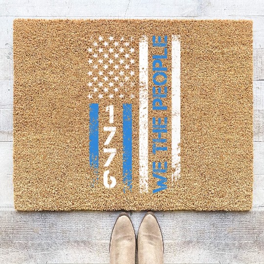 We the people 1776 Independence Day US Patriots Coir Doormats