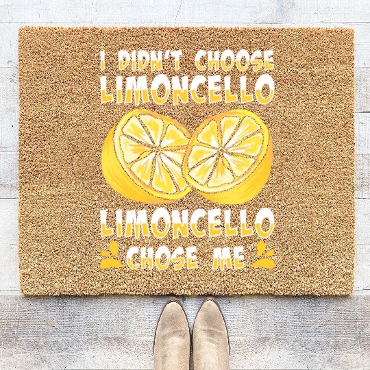 Italian Limoncello Lover Lemon Liquor Drinker Coir Doormats