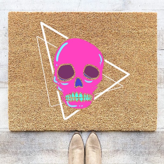 Dead Inside Skull Artist Gift Coir Doormats