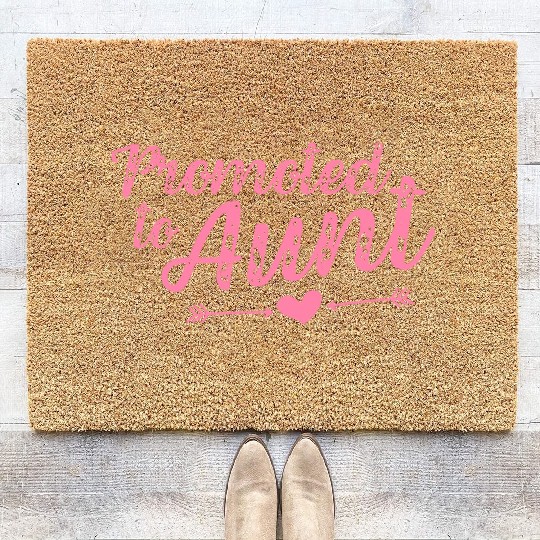 Promoted to Aunt | Aunt To Be Coir Doormats