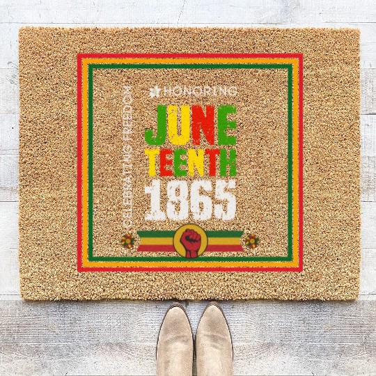 Honoring JUNETEENTH 1865 Design Coir Doormats