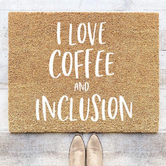 Funny Special Education Teacher Coffee Lover Coir Doormats