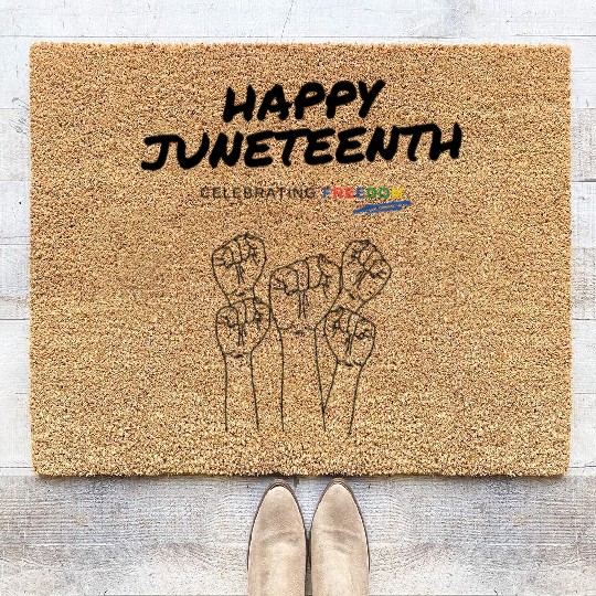 june teenth | june 19th | Juneteenth Day Coir Doormats