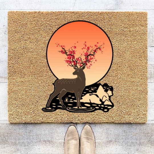THE SACRED DEER | NATURE HOLY SPIRIT Coir Doormats