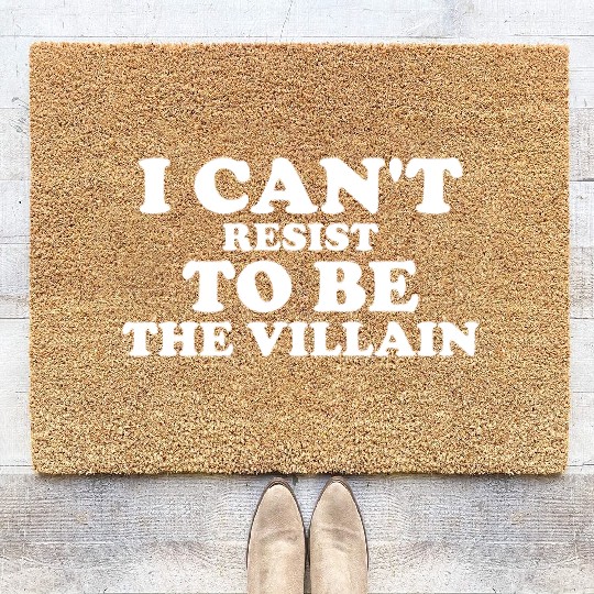 I Cant Resist To Be The Villain Supervillain Lover Coir Doormats