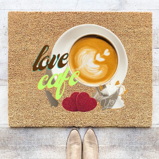 Chemise de café et de psychologie, Coir Doormats drôle d