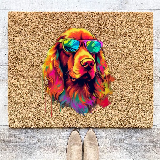 Irish Red Setter Dog Dog Breed for a Irish Red Coir Doormats