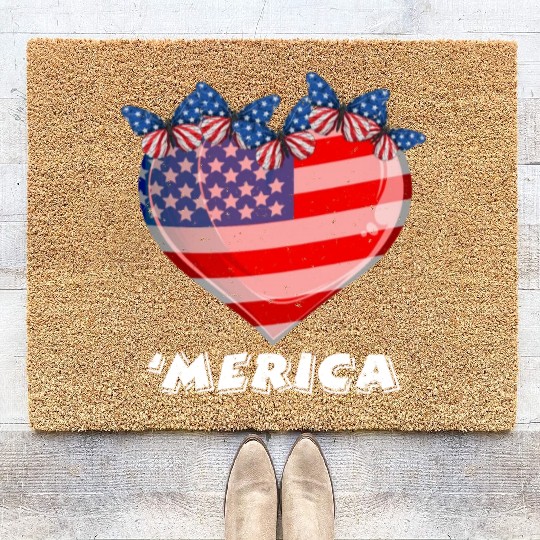 Patriotism Merica Pride US Patriots USA Fan Coir Doormats