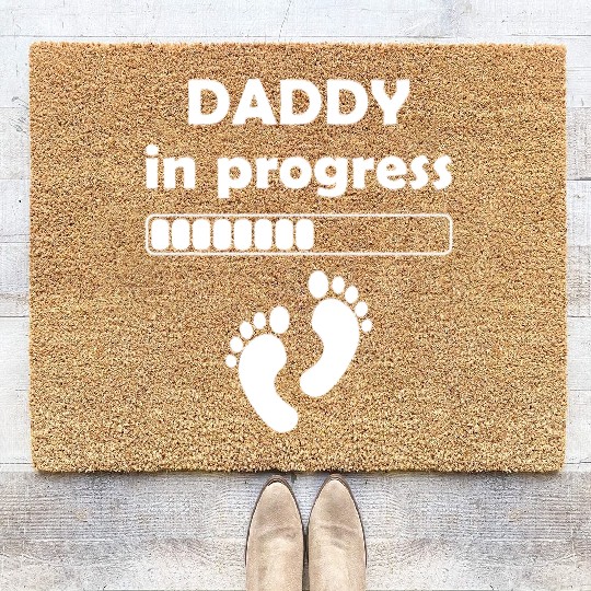 Daddy to be - Daddy In Progress Coir Doormats