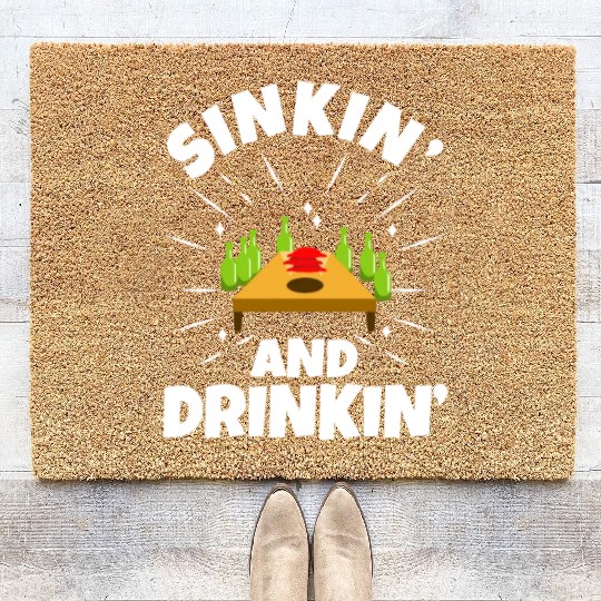 Cornhole - Sinkin and drinkin Coir Doormats