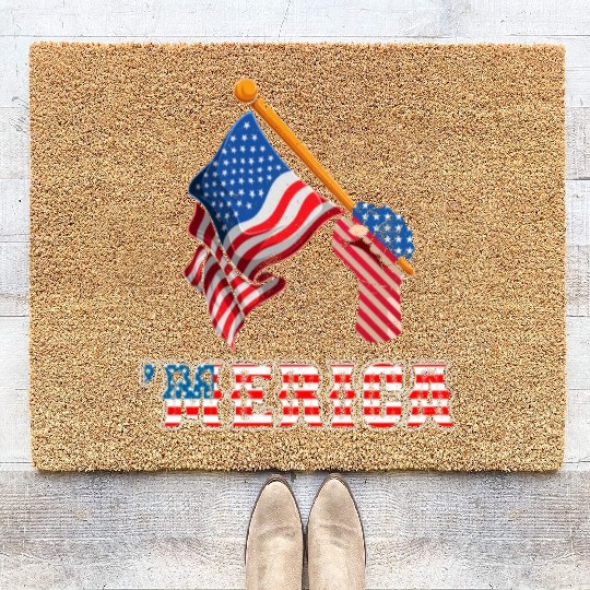 Patriotism Merica Pride US Patriots USA Fan Coir Doormats