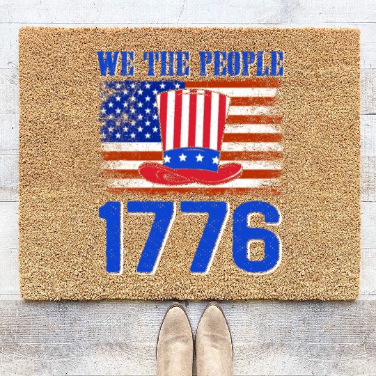 We the People 1776 Independence Day US Patriot Coir Doormats