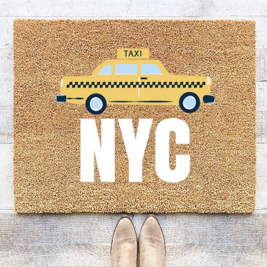 Nyc New York City Taxi Travel Usa Cities Coir Doormats