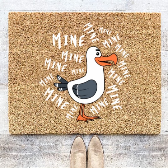 Mine Mine Mine Seagull Bird Beach Chicken Coir Doormats