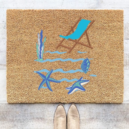 Sizzling Summer Beach Vibes Coir Doormats--Embrace the sun