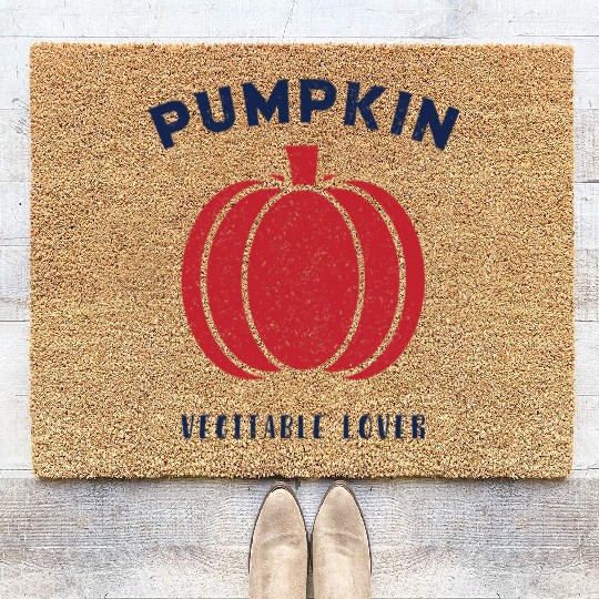 Pumpkin Vegetable Lover funny Coir Doormats