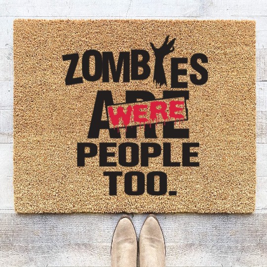 Zombies people too travel Coir Doormats
