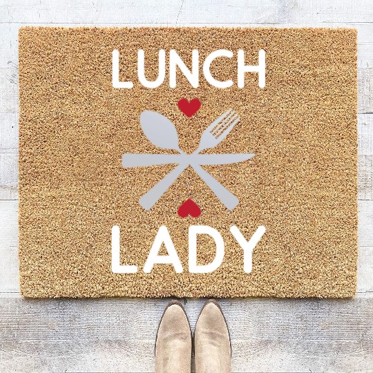 Lunch Lady hipster nature Coir Doormats