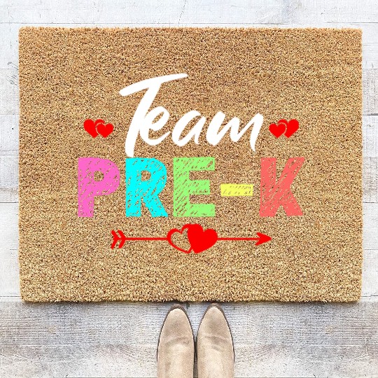 Team Pre K Teacher Coir Doormats