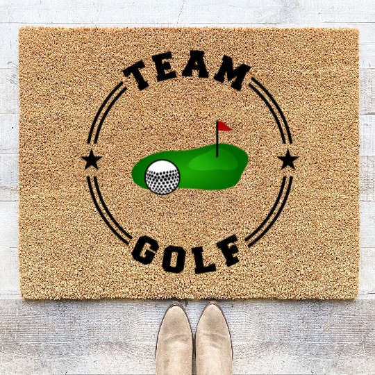 TEAM GOLF College Round Coir Doormats
