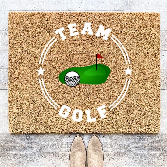 TEAM GOLF College Round W Coir Doormats