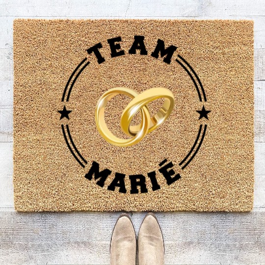 TEAM MARIE College Round Coir Doormats