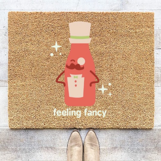Feeling Fancy aesthetic nature Coir Doormats