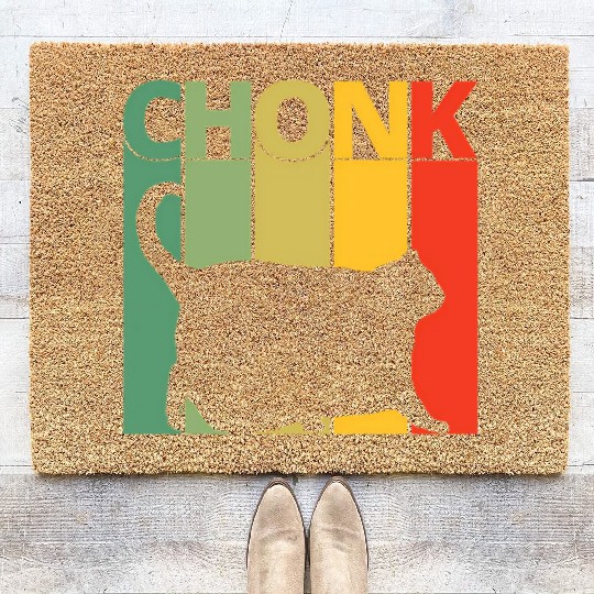 Cat Meme Chonk Dank Meme Chonk Coir Doormats