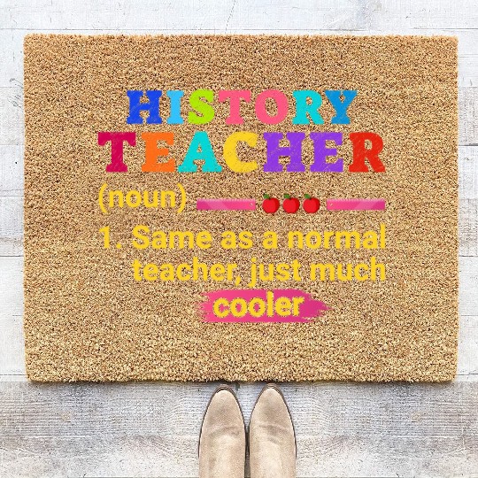 History Teacher Definition Funny Back To School Coir Doormats